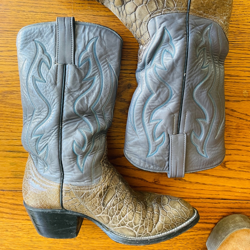 Gator Blue Cowboy Boots